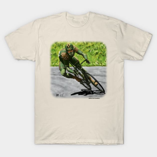 Orcs Cycling Race Competition Realistic Art T-Shirt by Helms Art Creations